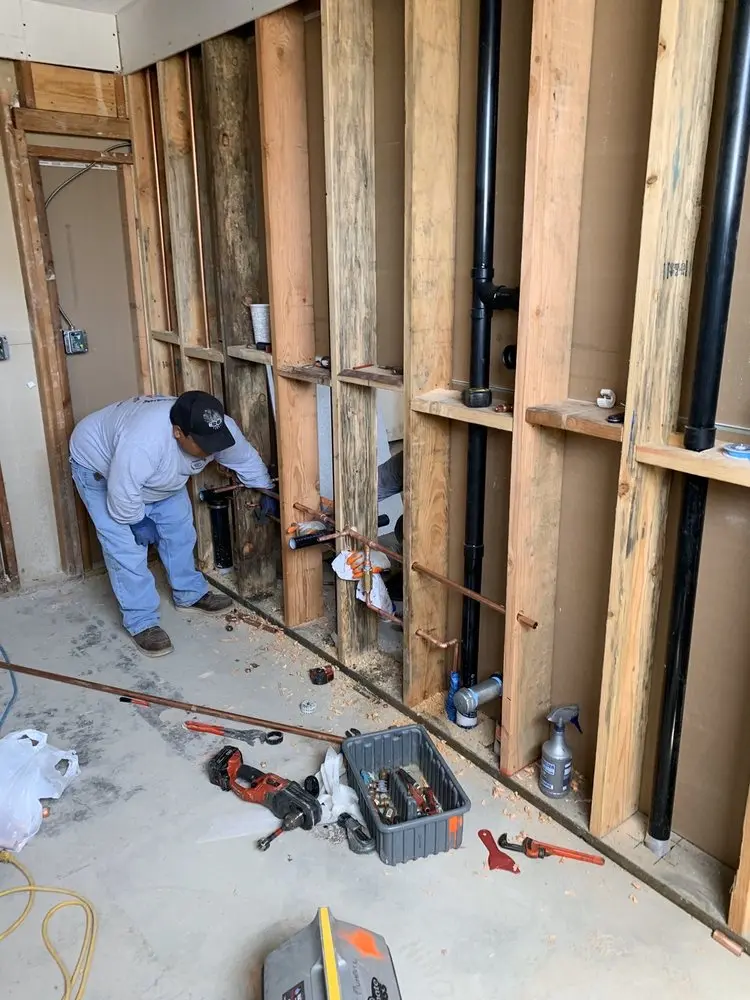 Commercial rough-in plumbing for Water Heater Replacement in The Trails
